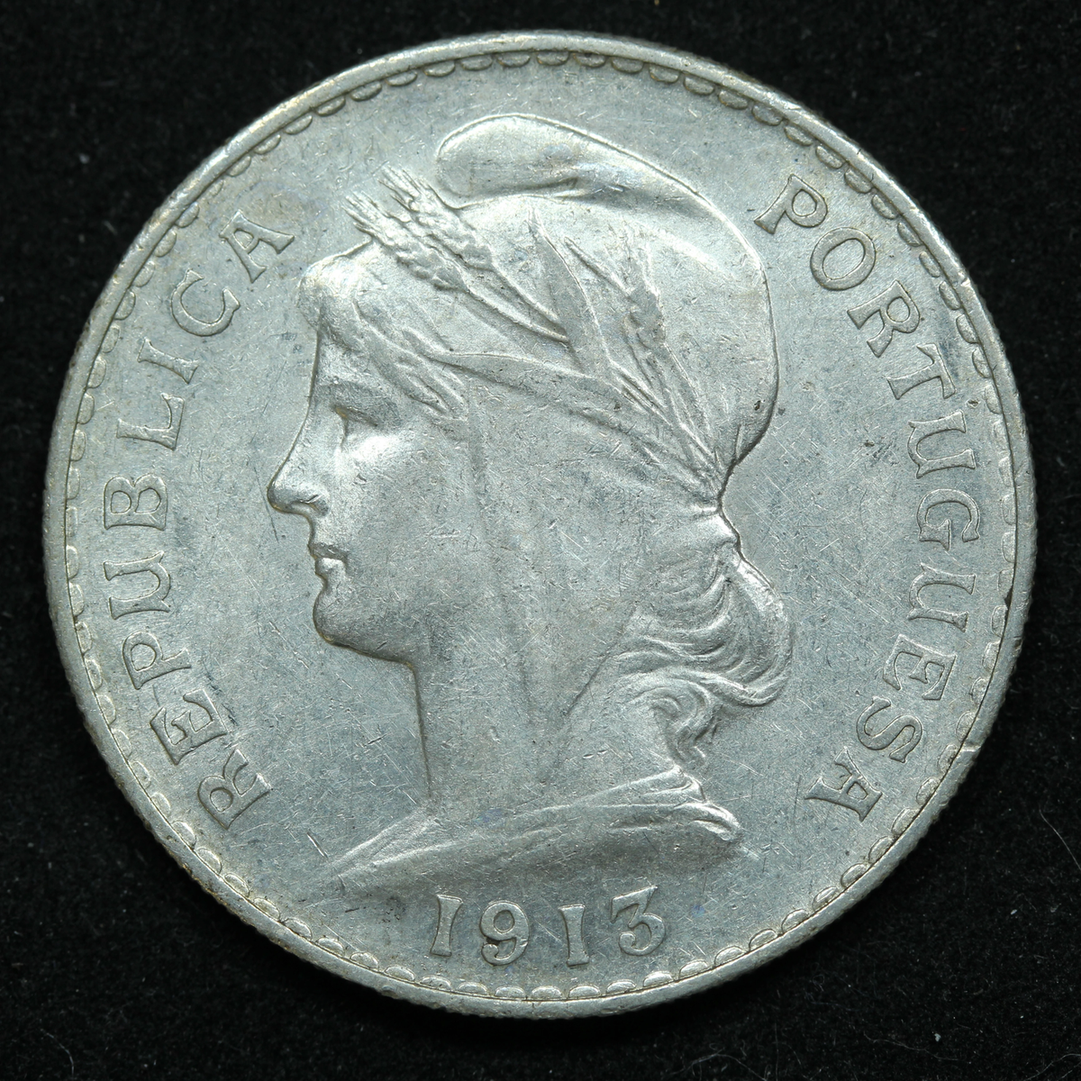 1913 50 Centavos Portugal Silver Coin KM# 561