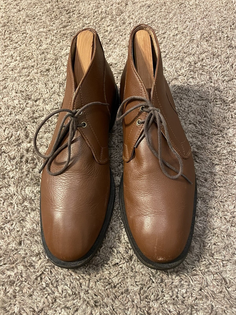 Lands End Mens Boots Brown Leather Chukka Lace Up Ankle US  display picture 1