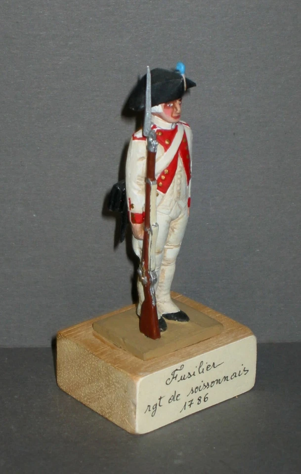 FEIGLY JP PLOMB 65mm peint  FUSILIER ANCIEN REGIME Rgt SOISSONNAIS  cimier N° 98 - Photo 2/4