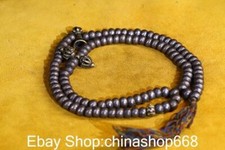 19.2" Old Tibet Meteorite Bead Buddhism Scripture Beads Faqi Amulet Pendant