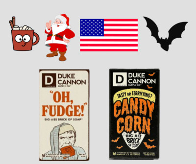Duke Cannon Oh, Fudge & Candy Corn Big Ass Brick of Soap Benefits  US Vets Lot 2