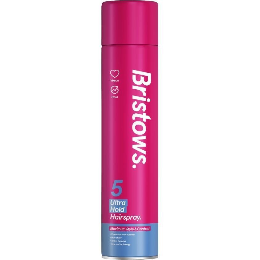 2 x Bristows Ultra Hold Hairspray 400ml.