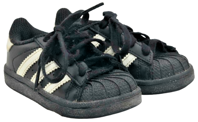 SAOLA Scarpe Adidas Superstar bambino taglia 5 nere bianche sneakers basse classiche