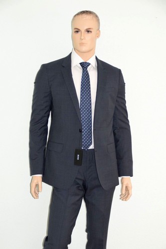 HUGO BOSS Anzug, Mod. Huge4/Genius3, Gr. 98 / US 40L, Slim Fit, Super 110, Navy