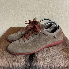 Panama Jack Euro 41 US 8 Trainers Norwell Leather Moss Brown Orange Sneakers