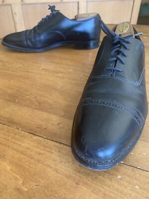 ​Brooks Brothers By Allen Edmonds Mens 10.5 D Tan Cap Toe Oxford Shoes Usa Made s-l400.jpg main image 4