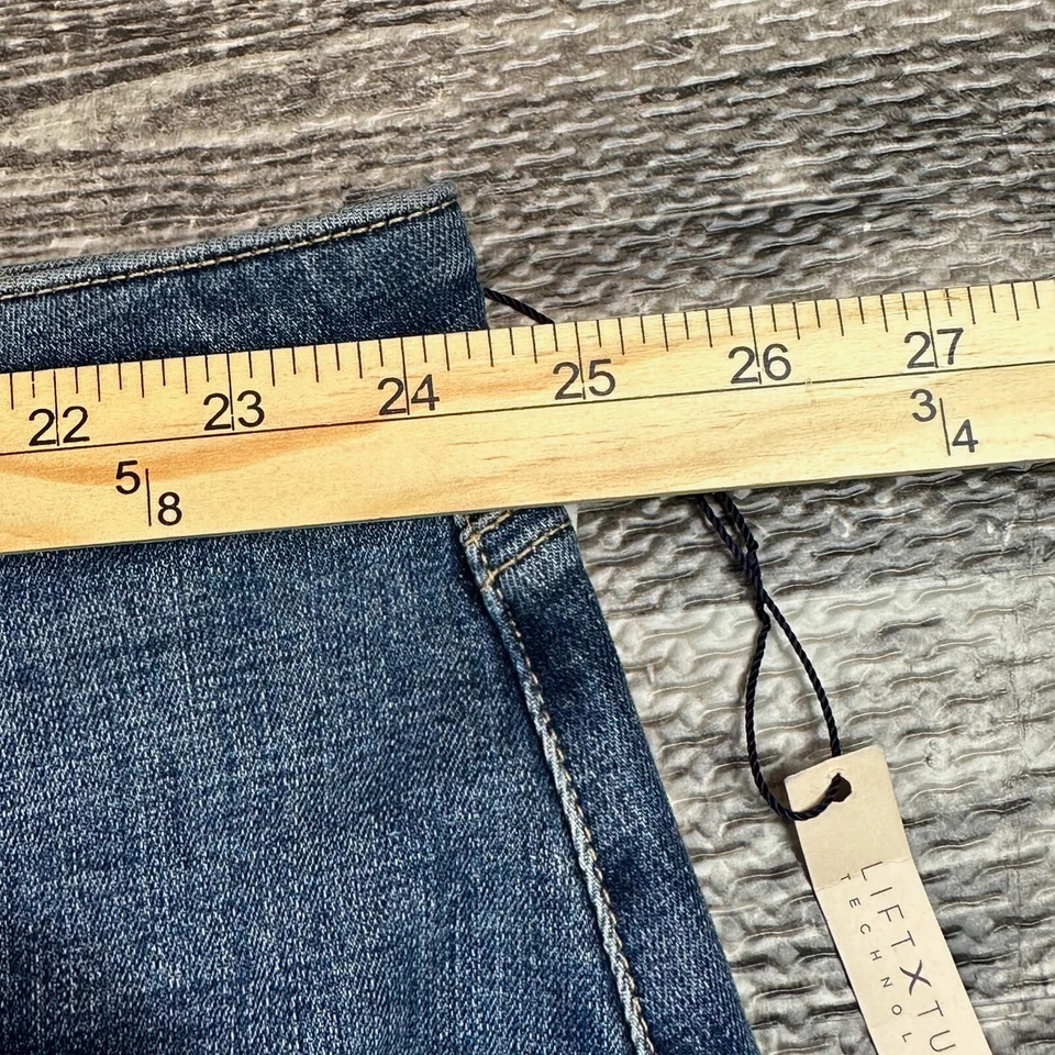 Falda vaquera NYDJ para mujer talla grande 26W elástica denim abertura frontal con elevación y pliegue nueva con etiquetas Foto 3 de 4