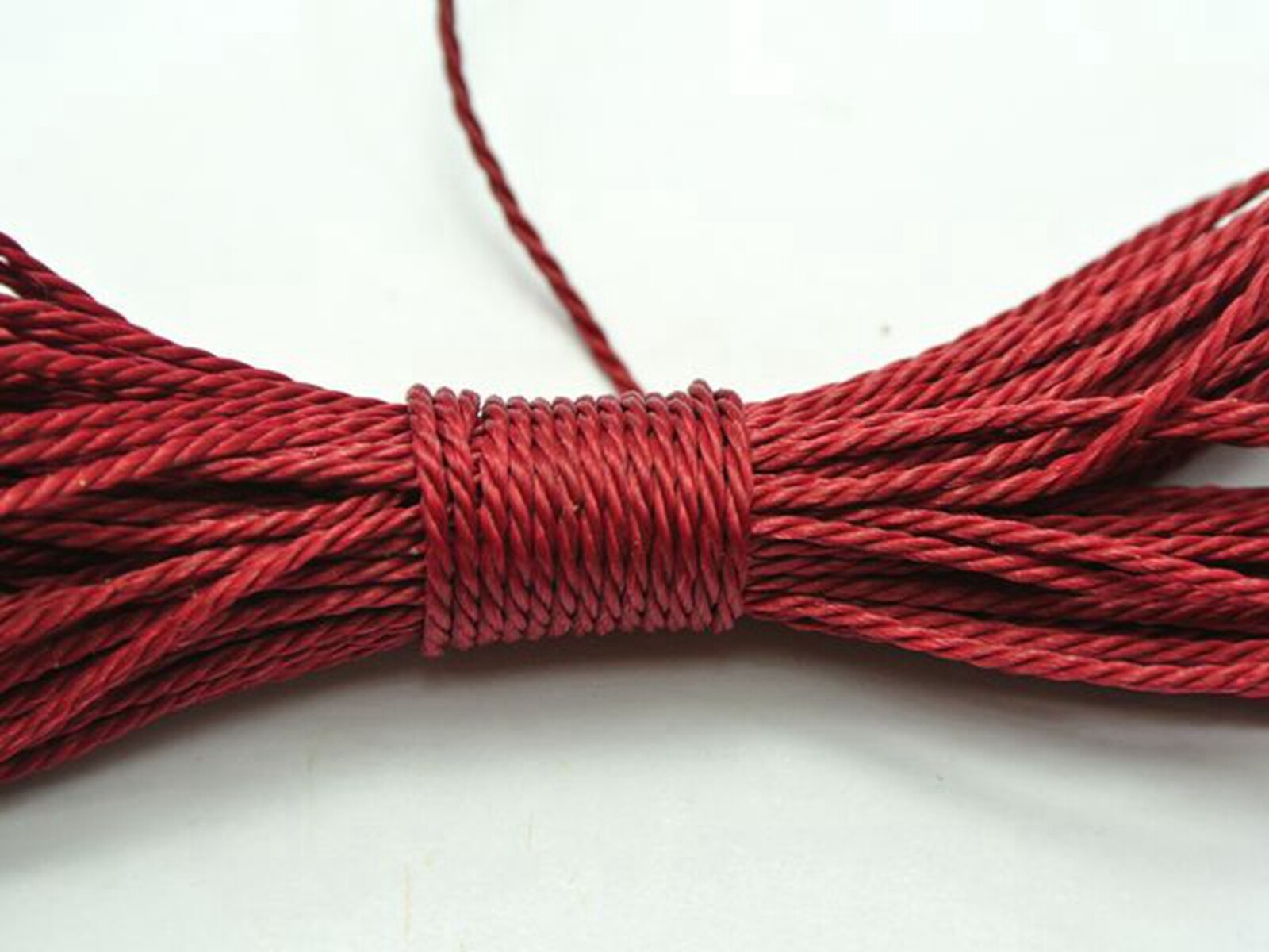 50 Meters Burgundy Waxed Polyester Twisted Cord 1mm Macrame String Linen Thread