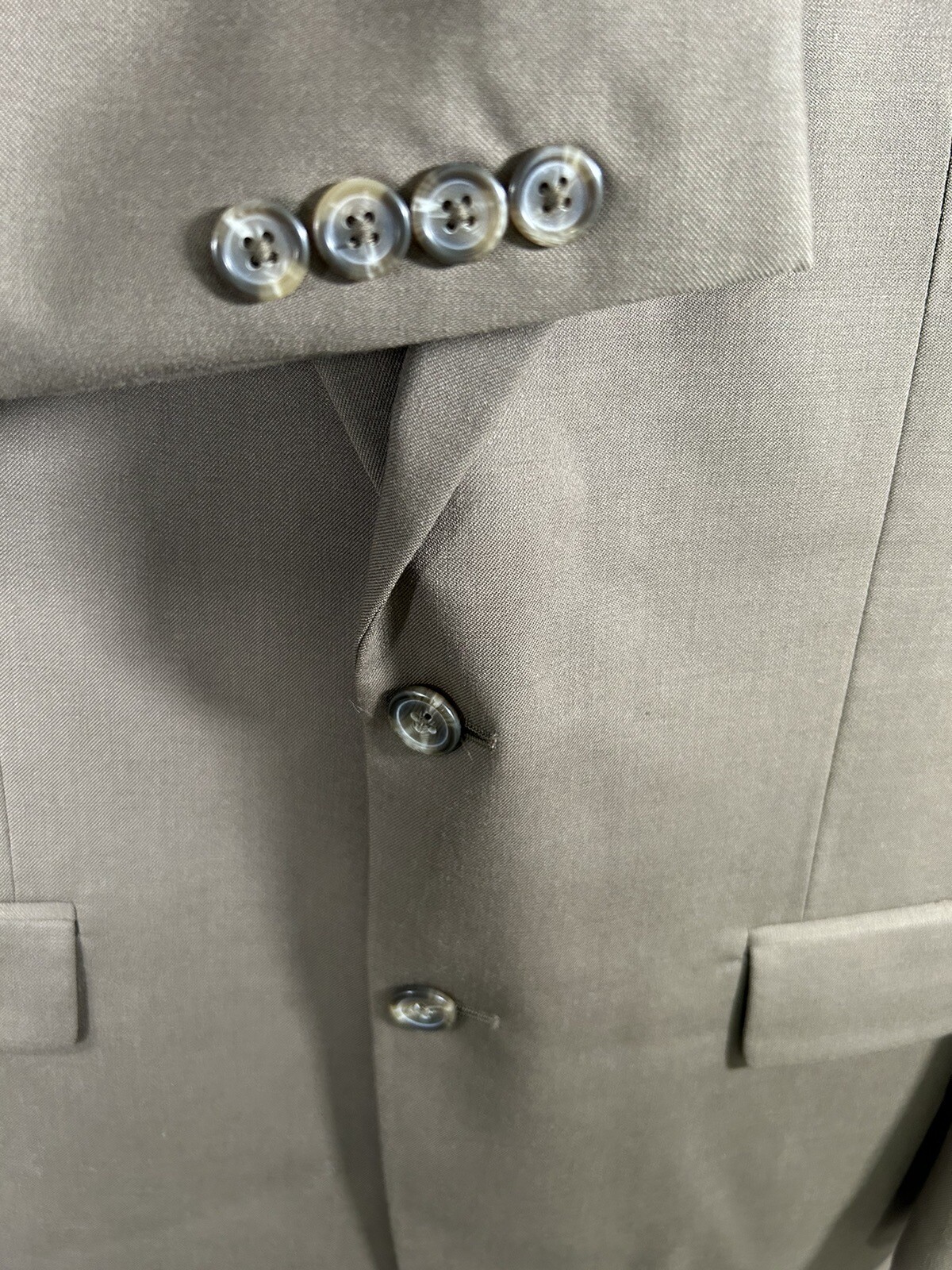 Chaps 1978  100% Wool Solid Brown 2 Button Sports… - image 7