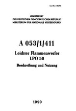 NVA-Vorschrift Leichter Flammenwerfer LPO 50 von 1990