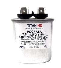 Motor Run Capacitor 7.5 MFD 440V Oval