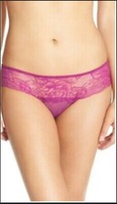 NEW Sz L WACOAL 845287 Sophisticated Lace Hi-Cut Hipster Panties Purple