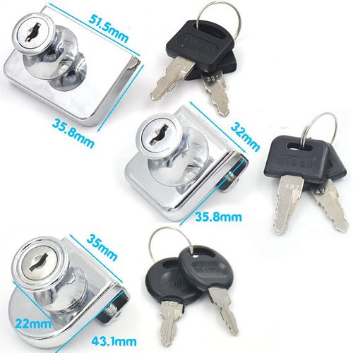 Zinc Alloy Drawer Lock Cupboard Wardrobe Cabinet Locker Showcase & 2 Keys Screw - Picture 2 of 5