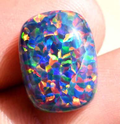 10.00 CT Natural Ethiopian Black Fire Opal Certified Very Rare Precious Gemstone