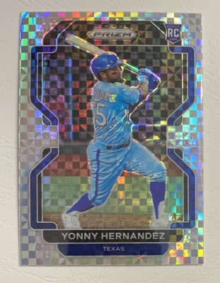 2022 Panini Prizm - Power Plaid Prizm #21 Yonny Hernandez /75 (RC)