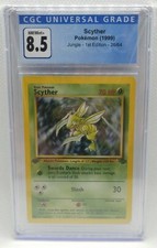 1999 Pokemon Jungle 🔥 SCYTHER 🔥 #26 1ST EDITION CGC 8.5 Near Mint