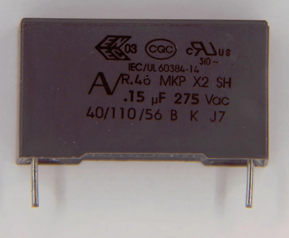 KEMET Entstörkondensator X2 0,15µF 275 V~MKP-Folien Kondensator Netzfilter 0,15uF RM22