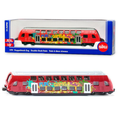 1:87 Siku 1791 toy alloy car model simulation bus double-decker train
