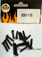 DHK 8381-119 B HEAD SCREW COARSE THREAD BB3*16MM (16PCS)