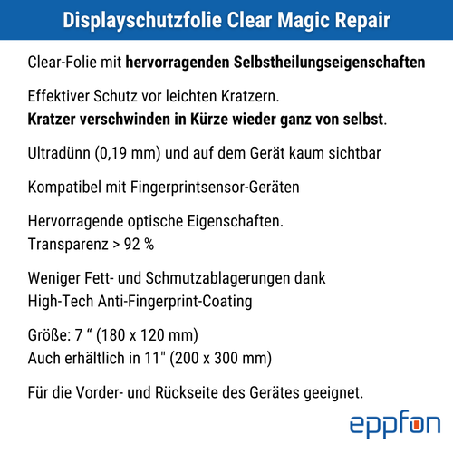 Displayschutzfolie "Clear Magic Repair" für Tablets bis 11 Zoll - Bild 2 von 2