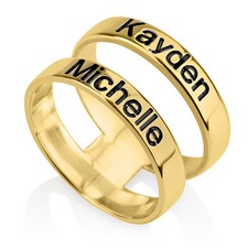 Gold Plated over Sterling Silver Name Ring-Personalized Gift for Her-ONecklace  