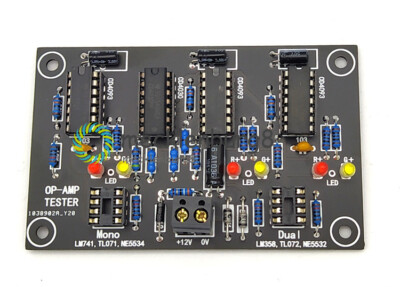 Operational Amplifier OP AMP Tester For Single Dual opamp TL071 TL072 TL081/082