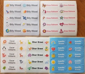 Personalised Iron On Waterproof Name Labels School Name s Full Colour Ebay