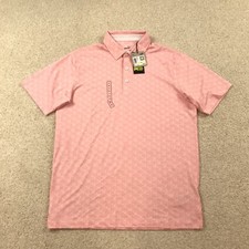 Puma MATTR Polo Golf Shirt Mens Medium Palms New Peach Smoothie