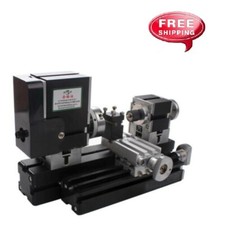 60W 12000rpm Mini Metal Lathe Soft Metalworking Woodworking DIY Model Making NEW