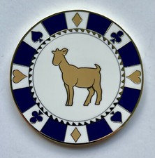 The Players GOAT TPC Sawgrass Azul POKER CHIP Cloisonne Ball Mark Marcador RARO
