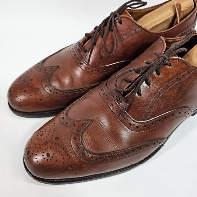 Vtg Joseph Cheaney Shoes Mens 9.5 Leather Oxford Brogue Wingtip Made In England Vtg Joseph Cheaney Shoes Mens 9.5 Leather Oxford Brogue  main image 4