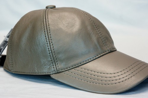 Neu 100 % echtes echtes Lammleder Leder Baseball Cap Mütze Sport Schirmmütze 40 FARBEN - Bild 33 von 52