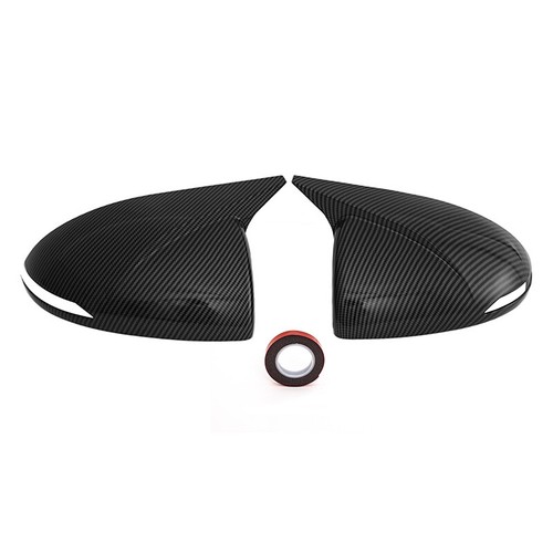 Carbon Fiber Black Rear View Side Mirror Cover Caps For Hyundai Sonata 2020-2023 - Picture 7 of 13