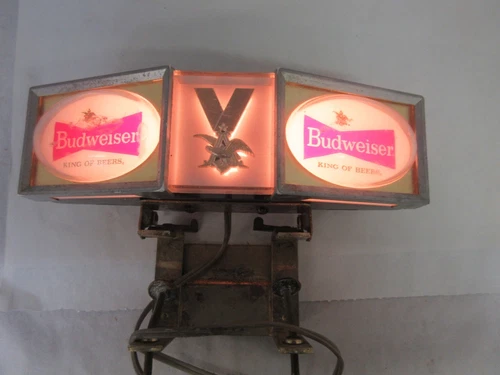 VINTAGE ADVERTISING BUDWEISER BEER BAR COUNTER SIGN LIGHTS  934-C