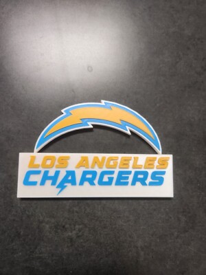 Logo 3D Los Angeles Chargers – 8 Pouces, Imprimé, Neuf, Pour Fans NFL