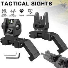 Iron 45Degree Offset Flip Up Front and Rear Fiber Optics Iron Sight Tactical Set