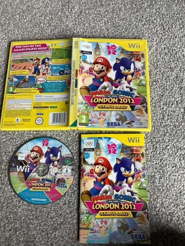 NINTENDO wii GAME_MARIO AND SONIC AT THE LONDON 2012 OLYMPIC GAMES + MANUAL