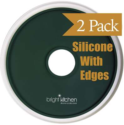 2 Fruit Leather Silicone Dehydrator Sheets with EDGES - NON-Toxic for Nesco