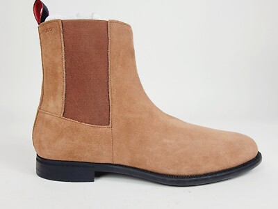 Hugo Boss Men's Kyron Suede Chelsea Boot In Chestnut Brown