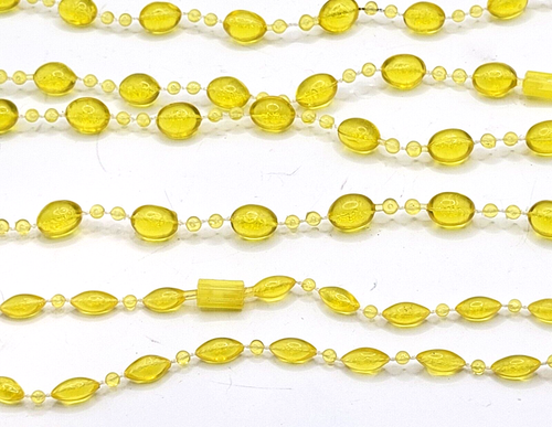 Four Bright Cheerful Citrine Bright Yellow Beaded Vintage Plastic Necklace Set - Picture 5 of 17