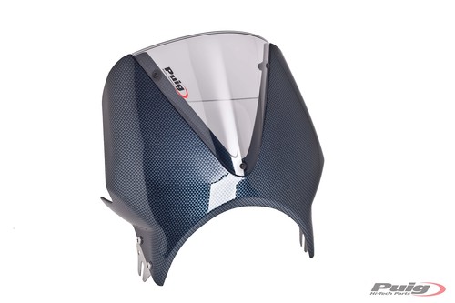 003C PUIG Cupula pantalla parabrisas VISION carcasa carbono TRIUMPH STREET TWIN - Imagen 1 de 9