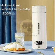 Portable Travel Electric Kettle, 500ml/16.91oz Teapot Coffee Kettle Water Boiler