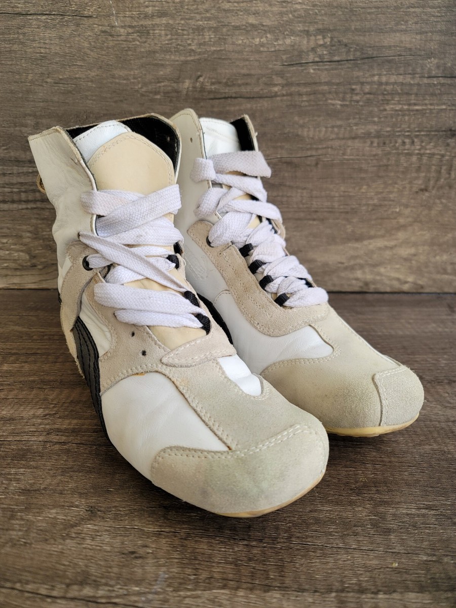 Puma x Neil Barrett Rare White Leather High Top Sneakers Sz