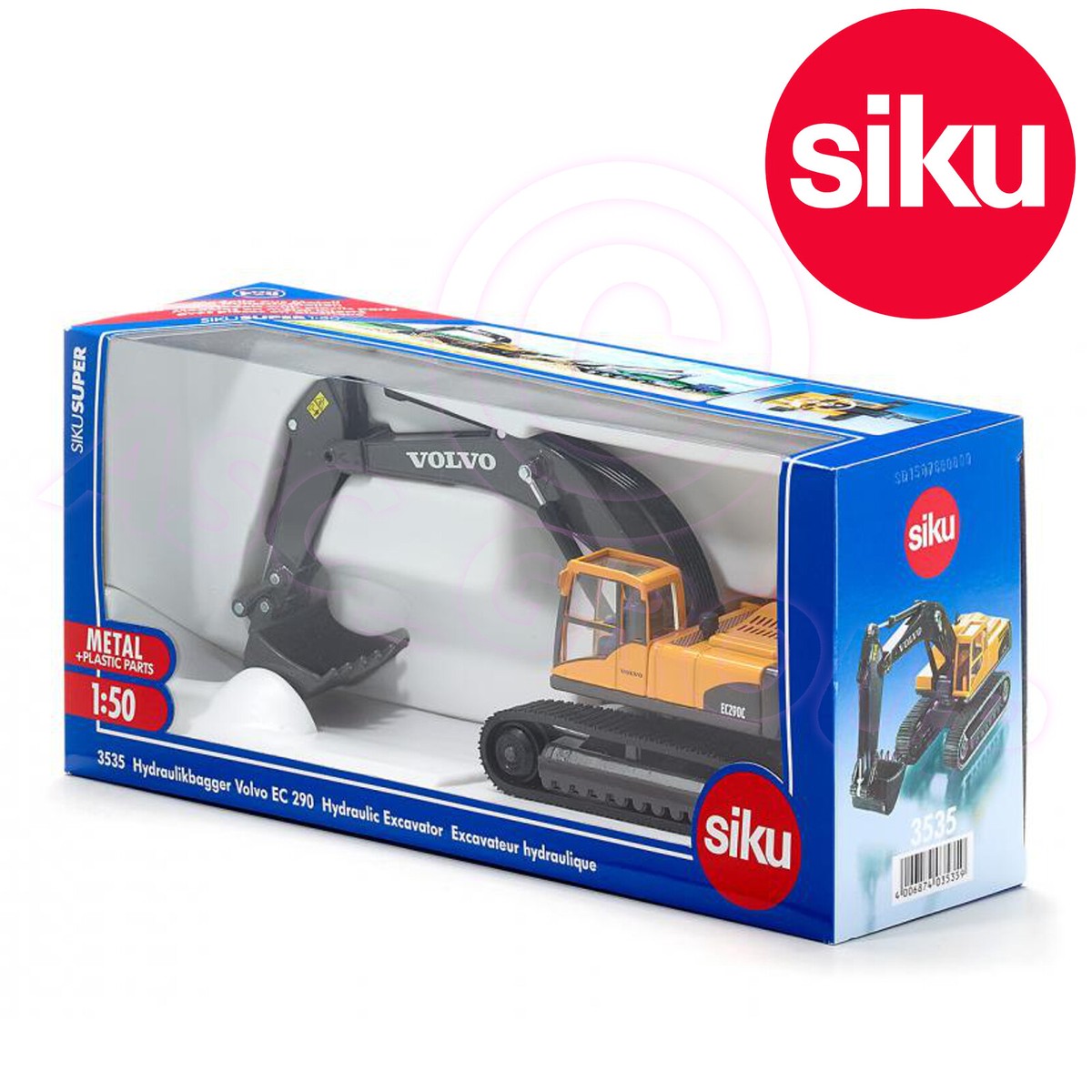 Siku 3535 Volvo EC290C Tracked Hydraulic Excavator Digger Rubber