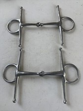 2 Full Cheek Stainless Steel Snaffle Bits Used   Storage10 