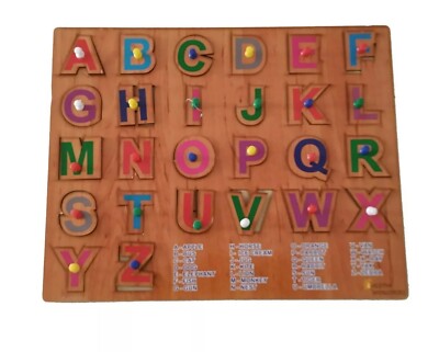 Lernspielzeug Holz ABCD Brett für Kinder | Puzzle Lernalphabete
