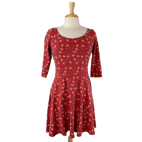 Hollister Womens Red Floral Print 3/4 