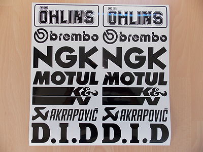 2 x 7 x Sponsors Sticker / Decal Set -16cm Wide - Motorcycle - Car