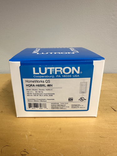 Lutron Homeworks QS RF Hybrid SeeTouch 6-Button Keypad (HQRA-H6BRL-WH ...