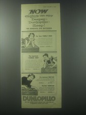 1954 Dunlopillo Mattresses Advertisement - Family Four, Famous Four, Deep Six